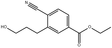 4-氰基-3-(3-羟丙基)苯甲酸乙酯 结构式