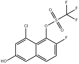8-Chloro-2-fluoro-6-hydroxynaphthalen-1-yl trifluoromethanesulfonate Struktur