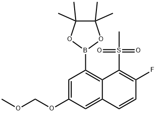 2-(7-氟-3-(甲氧基甲氧基)-8-(甲磺酰基)萘-1-基)-4,4,5,5-四甲基-1,3,2-二噁硼烷,2874192-63-7,结构式