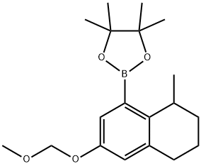 2-(3-(Methoxymethoxy)-8-methyl-5,6,7,8-tetrahydronaphthalen-1-yl)-4,4,5,5-tetramethyl-1,3,2-dioxaborolane 化学構造式