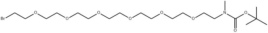 叔丁基(20-溴-3,6,9,12,15,18-六氧羰基)(甲基)氨基甲酸酯, 2874309-78-9, 结构式