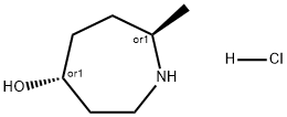 六氢-7-甲基-1H-氮杂环庚烯-4-醇盐酸盐(1:1),(4R,7R),2875037-07-1,结构式