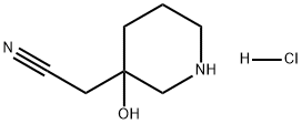 2-(3-Hydroxypiperidin-3-yl)acetonitrile (hydrochloride) Structure