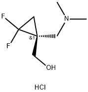 (R)-(1-((Dimethylamino)methyl)-2,2-difluorocyclopropyl)methanol (hydrochloride) Struktur