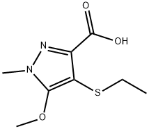 4-(Ethylthio)-5-methoxy-1-methyl-1H-pyrazole-3-carboxylic acid Structure