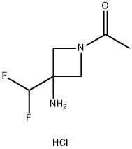 1-(3-Amino-3-(difluoromethyl)azetidin-1-yl)ethan-1-one hydrochloride Struktur