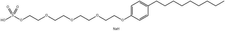 Ethanol,2-[2-[2-[2-(4-nonylphenoxy)ethoxy]ethoxy]ethoxy]-,hydrogen sulfate,sodium salt Structure