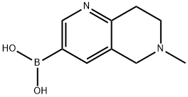 (6-甲基-5,6,7,8-四氢-1,6-萘啶-3-基)硼酸,2876898-00-7,结构式