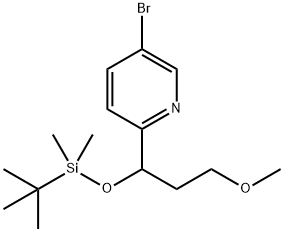 5-Bromo-2-[1-[[(1,1-dimethylethyl)dimethylsilyl]oxy]-3-methoxypropyl]pyridine Structure