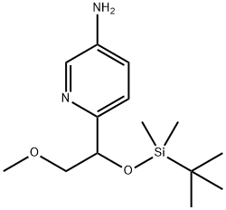 6-[1-[[(1,1-Dimethylethyl)dimethylsilyl]oxy]-2-methoxyethyl]-3-pyridinamine 化学構造式