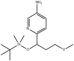 6-[1-[[(1,1-Dimethylethyl)dimethylsilyl]oxy]-3-methoxypropyl]-3-pyridinamine|6-[1-[[(1,1-二甲基乙基)二甲基甲硅烷基]氧基]-3-甲氧基丙基]-3-吡啶胺