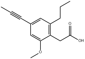 2-(2-甲氧基-4-(丙-1-炔-1-基)-6-丙基苯基)乙酸 结构式