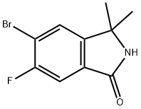 5-Bromo-6-fluoro-2,3-dihydro-3,3-dimethyl-1H-isoindol-1-one Structure