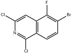 6-Bromo-1,3-dichloro-5-fluoroisoquinoline Structure