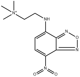4-[2-(トリメチルアミニオ)エチルアミノ]-7-ニトロ-2,1,3-ベンゾオキサジアゾール 化学構造式