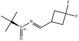 (E)-N-((3,3-二氟环丁基)亚甲基)-2-甲基丙烷-2-亚磺酰胺, 2881013-27-8, 结构式