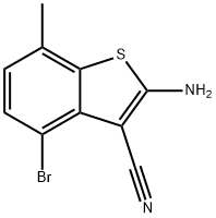 2-氨基-4-溴-7-甲基苯并[B]噻吩-3-腈,2881022-63-3,结构式