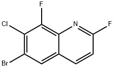 6-Bromo-7-chloro-2,8-difluoroquinoline Struktur