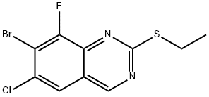 7-溴-6-氯-2-(乙硫基)-8-氟喹唑啉,2881022-97-3,结构式