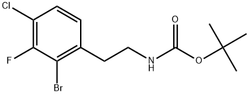 tert-Butyl (2-bromo-4-chloro-3-fluorophenethyl)carbamate Struktur