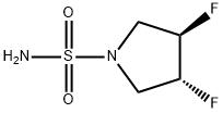 (3R,4R)-3,4-二氟吡咯烷-1-磺酰胺 结构式