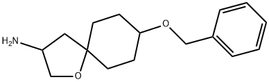 8-(Benzyloxy)-1-oxaspiro[4.5]decan-3-amine 化学構造式