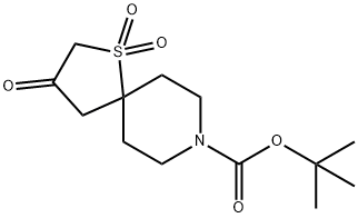 3-氧代-1-硫代-8-氮杂螺[4.5]癸烷-8-羧酸1,1-二氧化物叔丁酯 结构式