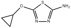 5-Cyclopropoxy-1,3,4-thiadiazol-2-amine 化学構造式