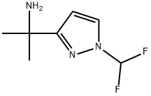 2-(1-(二氟甲基)-1H-吡唑-3-基)丙-2-胺, 2883043-83-0, 结构式