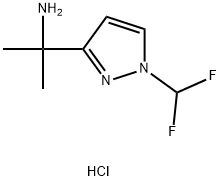 2-(1-(Difluoromethyl)-1H-pyrazol-3-yl)propan-2-amine hydrochloride 化学構造式