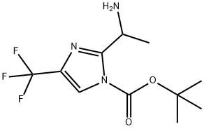 2-(1-氨基乙基)-4-(三氟甲基)-1H-咪唑-1-羧酸叔丁酯 结构式