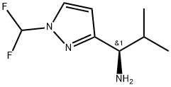 (R)-1-(1-(二氟甲基)-1H-吡唑-3-基)-2-甲基丙-1-胺, 2883044-05-9, 结构式