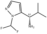 (S)-1-(1-(Difluoromethyl)-1H-pyrazol-5-yl)-2-methylpropan-1-amine Structure