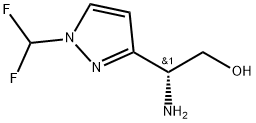 (R)-2-氨基-2-(1-(二氟甲基)-1H-吡唑-3-基)乙-1-醇,2883044-32-2,结构式