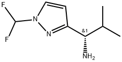 (S)-1-(1-(二氟甲基)-1H-吡唑-3-基)-2-甲基丙-1-胺,2883044-35-5,结构式
