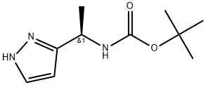 tert-Butyl (R)-(1-(1H-pyrazol-3-yl)ethyl)carbamate Struktur