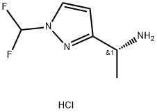 (R)-1-(1-(Difluoromethyl)-1H-pyrazol-3-yl)ethan-1-amine hydrochloride Struktur