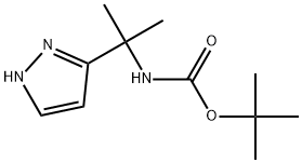 (2-(1H-吡唑-3-基)丙-2-基)氨基甲酸叔丁酯, 2883044-58-2, 结构式