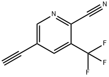 5-乙炔基-3-(三氟甲基)-2-吡啶腈 结构式
