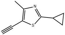 2-环丙基-5-乙炔基-4-甲基噻唑,2883050-69-7,结构式