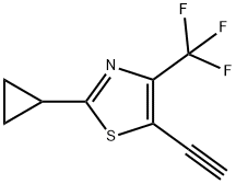 2-环丙基-5-乙炔基-4-(三氟甲基)噻唑,2883050-70-0,结构式