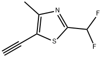2-(二氟甲基)-5-乙炔基-4-甲基噻唑,2883050-73-3,结构式