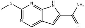 2-(甲硫基)-7H-吡咯并[2,3-D]嘧啶-6-甲酰胺,2883462-75-5,结构式