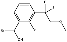 溴(3-(1,1-二氟-2-甲氧基乙基)-2-氟苯基)甲醇,2883759-98-4,结构式