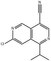 7-Chloro-1-isopropyl-2,6-naphthyridine-4-carbonitrile 化学構造式