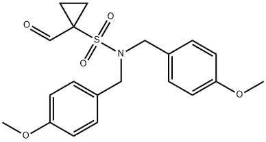 1-Formyl-N,N-bis(4-methoxybenzyl)cyclopropane-1-sulfonamide Struktur