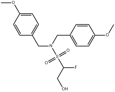 1-Fluoro-2-hydroxy-N,N-bis(4-methoxybenzyl)ethane-1-sulfonamide Struktur