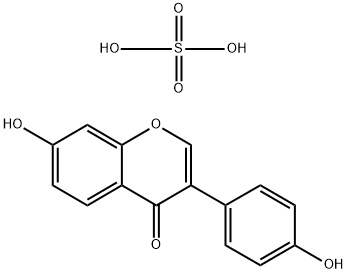 Sulfuric acid compound with 7-hydroxy-3-(4-hydroxyphenyl)-4H-chromen-4-one Structure