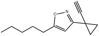 3-(1-乙炔基环丙基)-5-戊基异噁唑 结构式