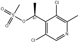 (S)-1-(3,5-dichloro-2-methylpyridin-4-yl)ethyl methanesulfonate 化学構造式